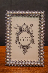 OLIVIA RIEGEL "Crystal & Pearl" 4x6 Photo Frame New in Box - Picture 1 of 7