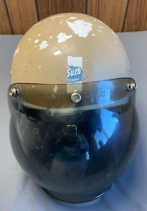 Casco vintage Buco viajero motocicleta mitad corta con visera de burbujas - Imagen 1 de 24
