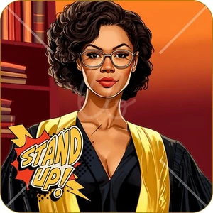 2 Lady Judge Girl Power Vinyl Aufkleber - Bild 1 von 2