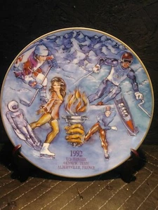 Vintage 1992 US Winter Olympic Team Albertville France Collectible Plate No.3645 - Picture 1 of 3