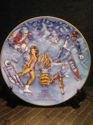 Placa Coleccionable Vintage 1992 Equipo Olímpico de Invierno de Estados Unidos Albertville Francia Nº3645 Foto 1 de 3