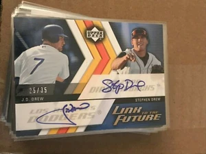J.D.DREW/STEPHEN DREW 2005 Upper Deck Update Link to the Future Dual Auto BV$150 - Picture 1 of 1