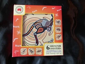 HERMOSO ARTE ABORIGEN 6 X MONTAÑAS RUSAS DE RECUERDO 9335803022081 TORTUGA CANGURO EMÚ - Imagen 1 de 4