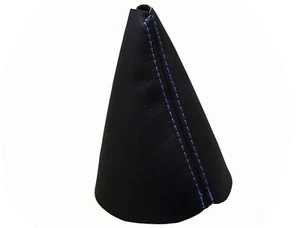 VOLKSWAGEN CADDY III (2004-2015) Cuffia Leva Cambio Vera Pelle- Cuciture Azzurro - Bild 1 von 1