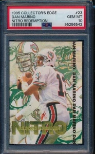 1995 COLLECTORS EDGE DAN MARINO NITRO REDEMPTION #23 PSA 10 GEM MINT GOAT - Picture 1 of 1