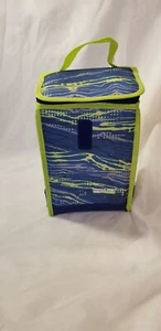 Paquete de almuerzo caja aislada nevera pak comida fría para llevar azul verde nuevo - Imagen 1 de 9