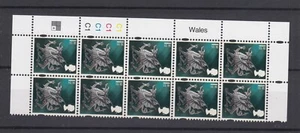 GB QEII 2012 1. Klasse Wales Regional 10er Block Inschrift Rand postfrisch BP13499 - Bild 1 von 1