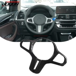 Alcantara Carbon Steering Wheel Decor Trim For BMW X3 X4 G01 G02 X3M X4M F97 F98 - Picture 1 of 10