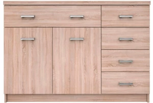 zweitürige Kommode 2D5S mit 5 Schubladen TOP MIX Sonoma Breite120cm - Bild 1 von 3