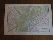 Antique Map "Map of Philadelphia" George F. Cram,
