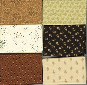 Autumn Garden 6 x Fabric Fat Quarters Pack F331 - Picture 1 of 1