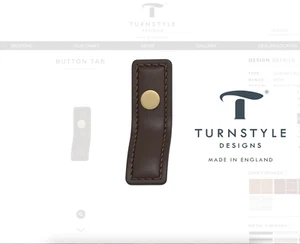 Turnstyle Designs Schokoladenleder Tab Knopf Schrank Schubladengriff A1184 V2 - Bild 1 von 16