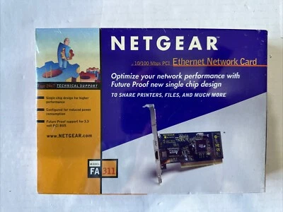 Netgear FA311 Ethernet PCI Adapter 10/100/Mbps New - Image 1 of 3
