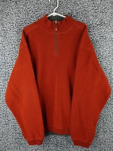  Tommy Bahama Sweatshirts Mens XL 1/4 Zip Orange  - Picture 1 of 9