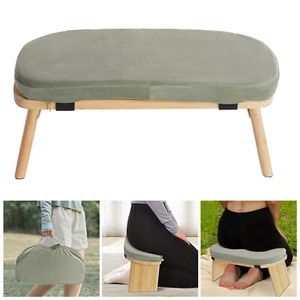 Foldable&Ergonomic Meditation Stool Foldable Kneeling Meditation Bench w/Cushion - Picture 1 of 24