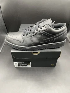 New Nike Air Jordan 1 Low Triple Black Size 10.5 Men’s Shoes 553558-093 - Picture 1 of 1