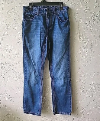 Tommy Hilfiger Blue Jeans Denim Pants Boy 12 S Straight Medium Wash Adjustable  - Image 1 of 4