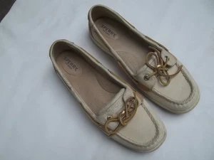 SPERRY TOPSIDER BEIGE SUEDE BOAT SHOES WOMENS SIZE 11M - Picture 1 of 5