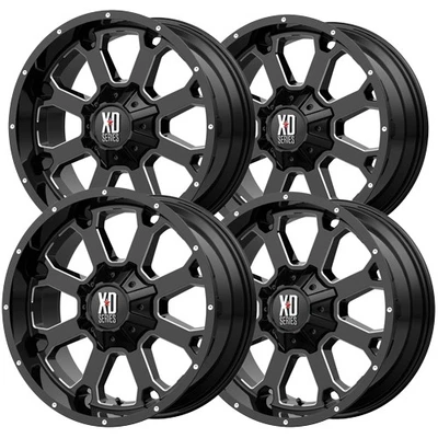 (4) XD Series XD825 Buck 25 20x9 8x170 +0mm Black/Milled Wheels Rims 20" Inch Foto 1 de 4