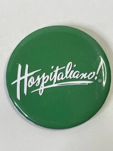 Olive Garden Button Pin Hospitaliano! Vintage Green Classic Button - Picture 1 of 2