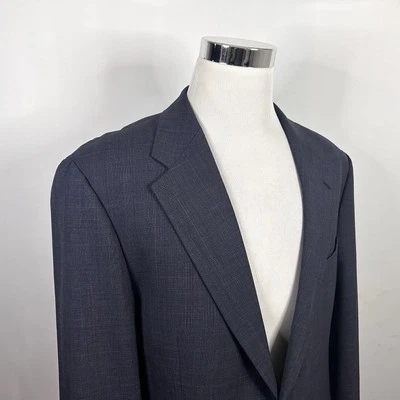 Chaps Ralph Lauren 44R Sport Coat 100% Wool Gray Glen Plaid Two Button Vented - Image 1 of 4