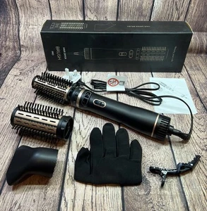 Rotating Hair Dryer Brush And Concentrator Powerful Air Blow Straightening Curl - Picture 1 of 18