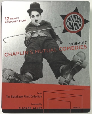CHARLIE CHAPLIN’S MUTUAL COMEDIES Blu-ray + DVD Flicker Alley Steelbook LE OOP - Image 1 of 4