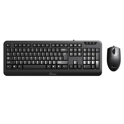 MediaRange Wired keyboard and optical 3-button mouse set, QWERTZ, black - Image 1 of 4