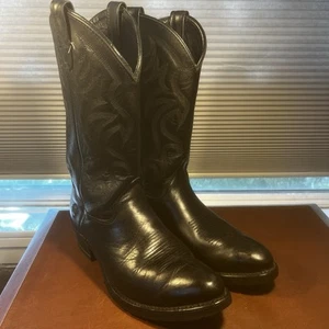 Botas de trabajo vaqueras de cuero negras Double-H para hombre talla 10 2E estilo 3283 - Imagen 1 de 20