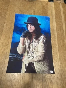 Foto autografata firmata Alice Cooper 18x11 icona rock n roll con certificato di autenticità - Foto 1 di 3