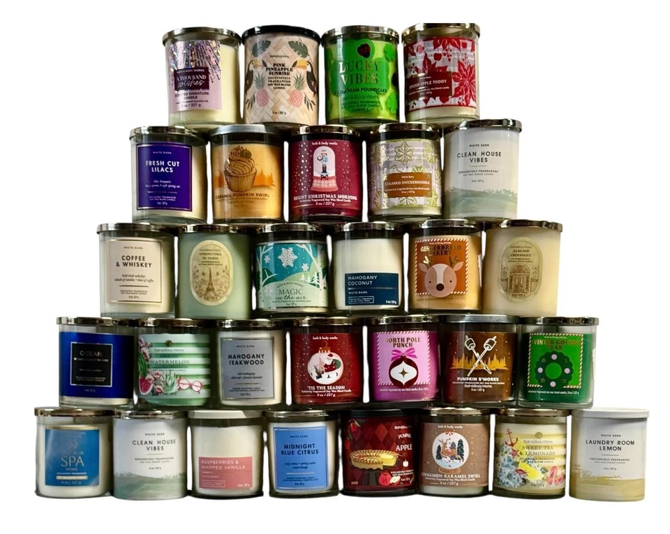 Bath & Body Works Single Wick Candles Pack Of 2 Choice Of Scents - Image 1 of 1