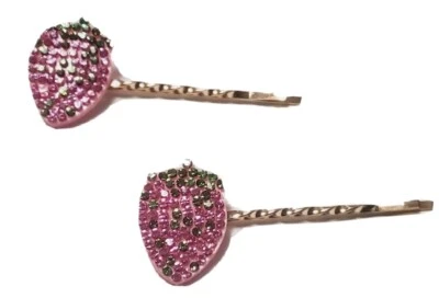Pin para el cabello de niña, accesorio para el cabello de frutas y verduras, pasador Bobby 2 piezas - fresa Foto 1 de 2