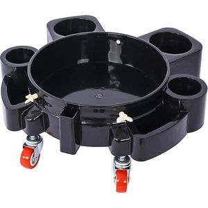 5 Gallon Bucket Dolly With 5 Rolling Swivel Casters Locking Cart For Car Washing - Picture 1 of 14