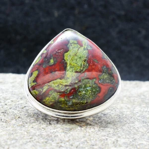 Dainty Dragon Blood Jasper Sterling Silver Ring Valentine Day Jewelry VV-85 - Picture 1 of 6