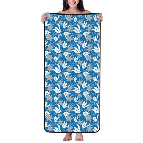 Detroit Lions Soft Coral Velvet Bath Towel Soft Travel Bath Towel 27x55in Cover