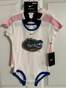 NIKE FLORIDA GATORS PINK WHITE 6/9M 6/9 MONTHS NWT INFANT GIRLS ONE PIECE - Picture 1 of 7
