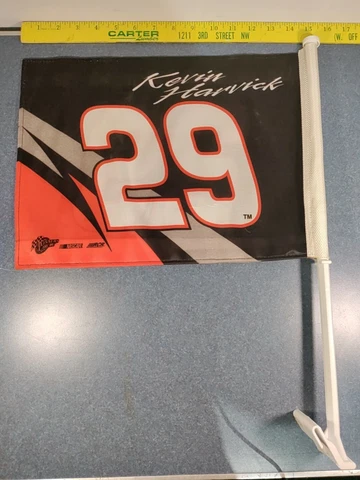 KEVIN HARVICK #29 NASCAR RACING SPORTS CAR WINDOW FLAG 14"x11" DOUBLE SIDED Cover