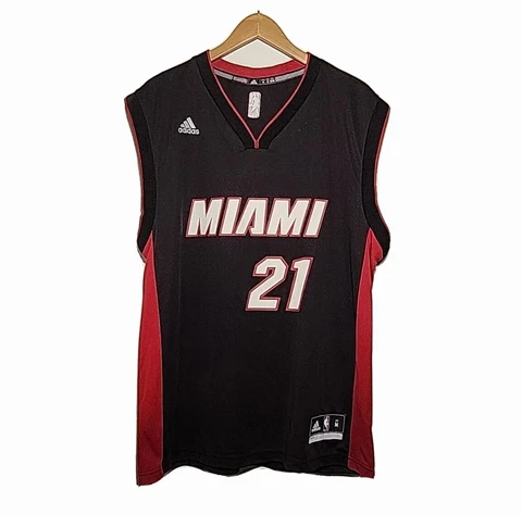 Adidas Miami Heat Hassan Whiteside Mens Basketball Jersey Medium Black NBA Cover