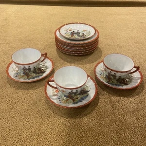 Vintage Chinese Signed Teaset of 13 - Picture 1 of 21