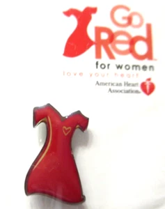 NEW Sealed Red Dress Pin Macy’s Go Red for Women 2006 American Heart Association - Picture 1 of 10