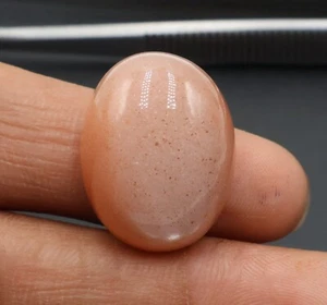 21.20 Cts Natural Peach Moonstone Cabochon Moonstone Oval Shape Stone 21x16 mm - Picture 1 of 4