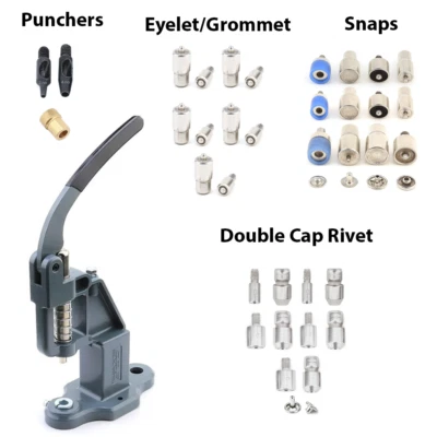 Hand Press Machine, Rivet Dies, Eyelets, Grommets Molds, Snap Dies, Prong Set - Image 1 of 4