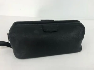 Bolso de viaje DOPP para hombre artículos de tocador negro espacioso cuero vacaciones afeitadora aseo - Imagen 1 de 10
