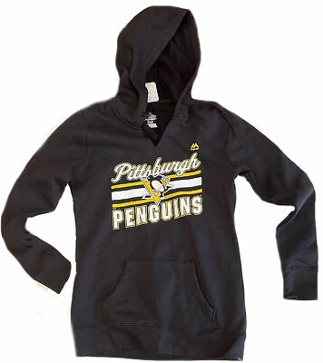 Sudadera con capucha negra a cuadros traseros Pittsburgh Penguins para mujer (X-grande) Foto 1 de 4