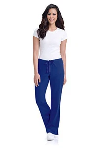 Landau Urbane 9310 Women's Katie Drawstring Pant Galaxy Blue Large Petite - Picture 1 of 2
