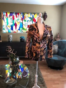 Cache vintage tropical embellished sequence size 10 jacket - Picture 1 of 4