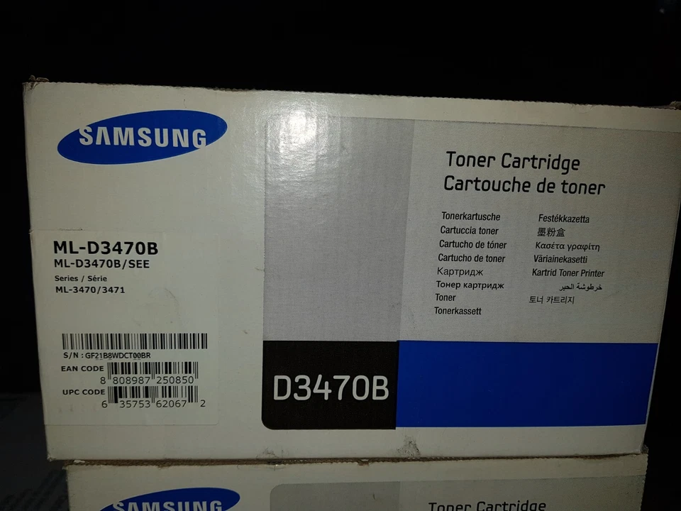 正品三星 ML-D3470B 黑色碳粉盒 ML-3470 3471 系列全新带盒 — 第 1/1 张图片