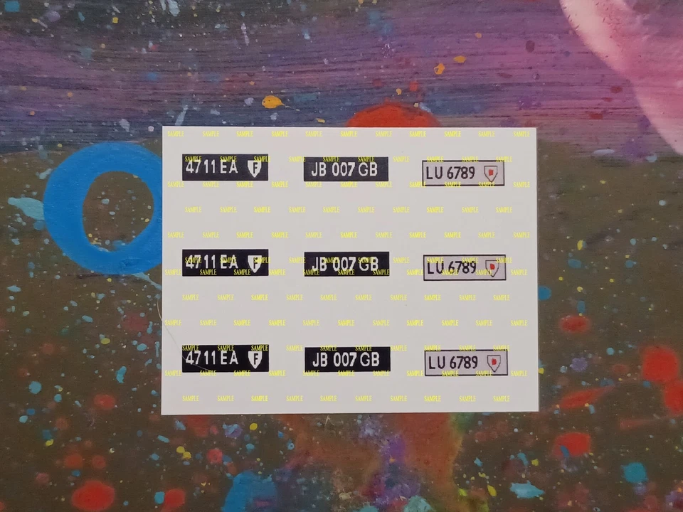 CORGI No 270 James Bond Aston Martin Reproduction Stickers  ( 3 Sets ) - Image 1 of 1