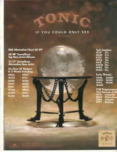 Pubblicità Tonic 1997 - Se solo potessi vedere pubblicità KROQ WHTG WLUM KMYZ WAQZ WEDG - Foto 1 di 1