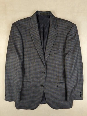 Chaqueta Abrigo Deportivo Jos A Bank 42L Mezcla Lana Cachemira Marrón Azul Marino Foto 1 de 4